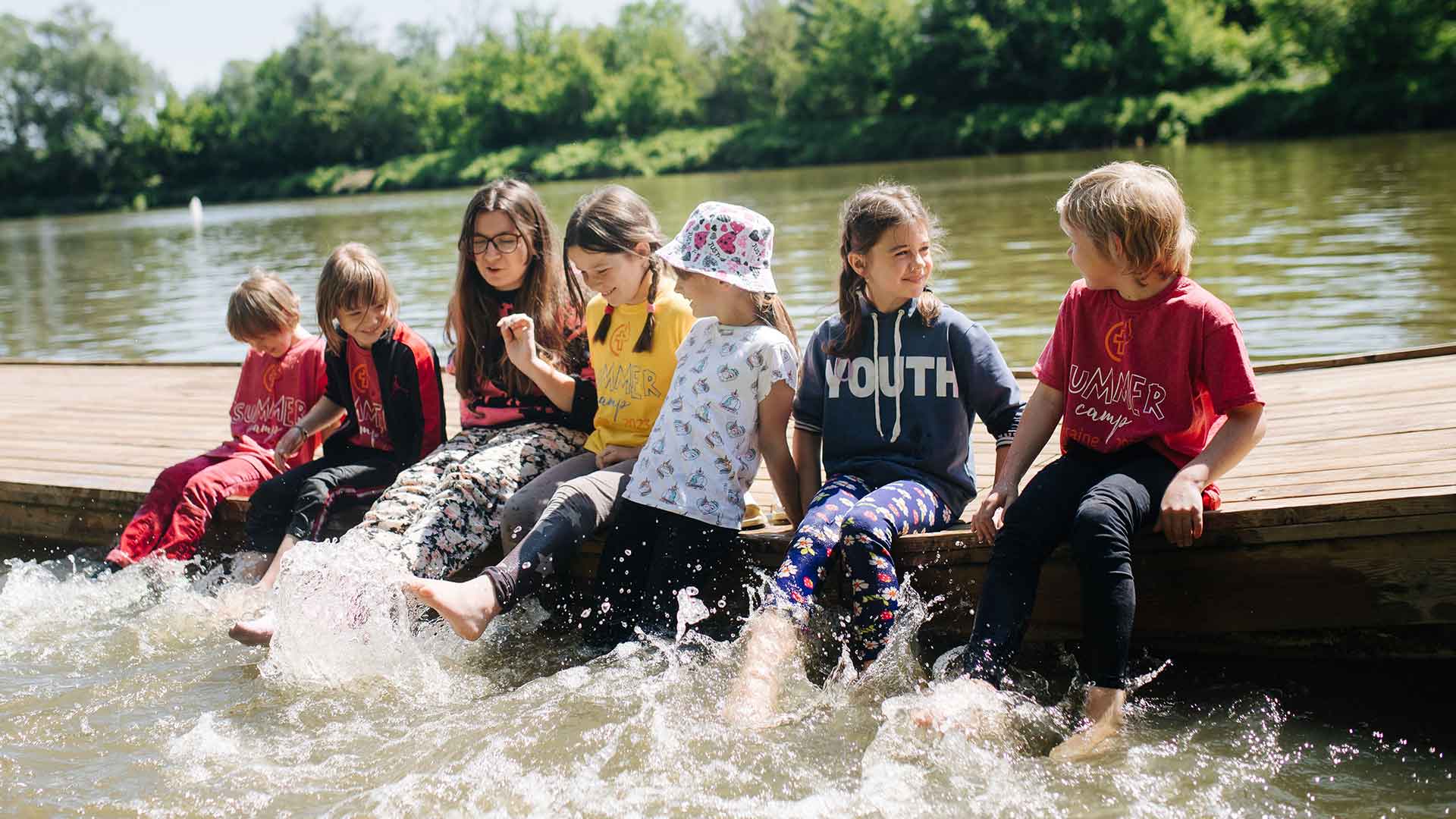  Children enjoying summer camp in Ukraine.