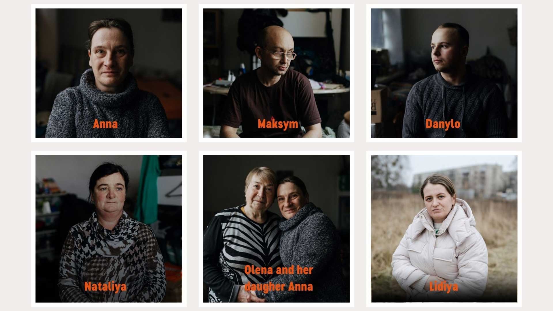 Six displaced refugees trying to rebuild their lives.